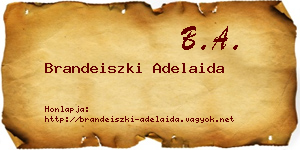 Brandeiszki Adelaida névjegykártya